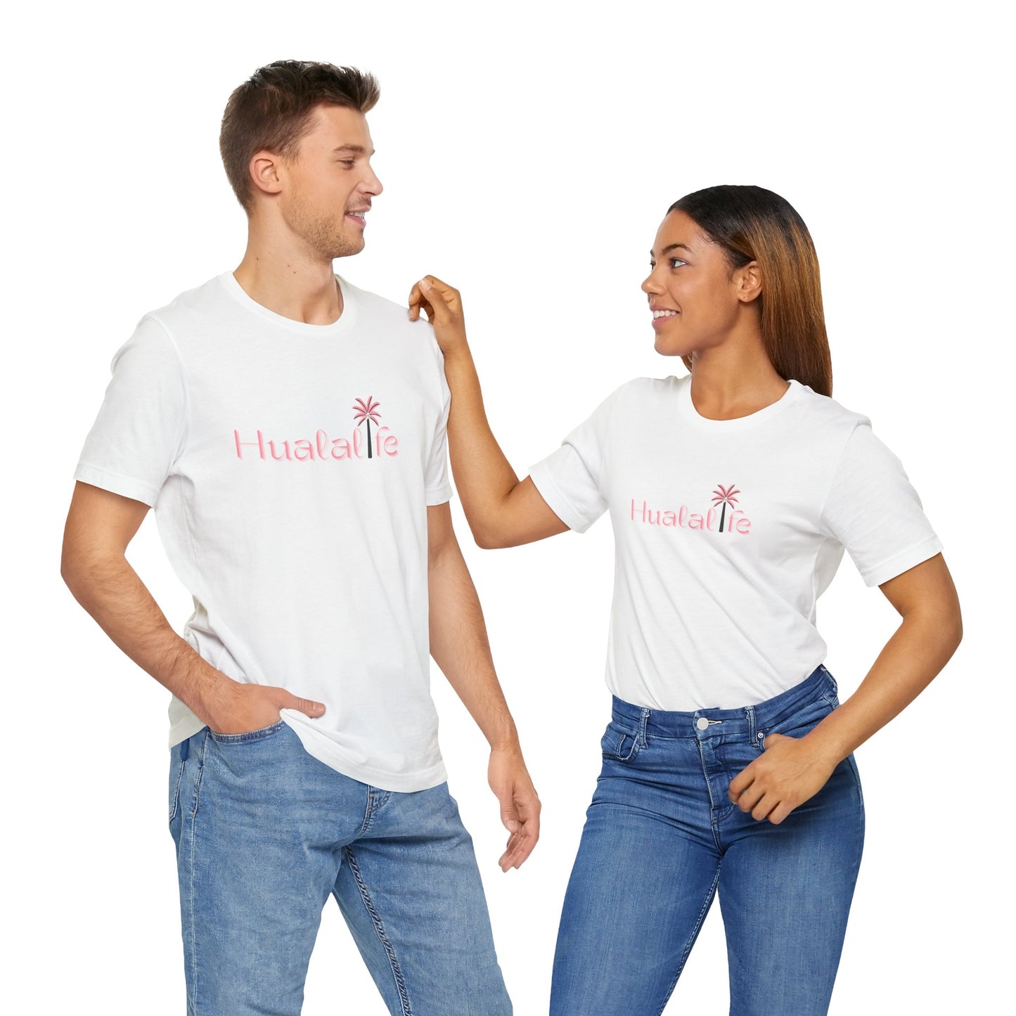 Hualalife Tee - Casual Summer Shirt, Beach Style Top, Vacation Wear, Gift for Him or Her, Cute Graphic Tee